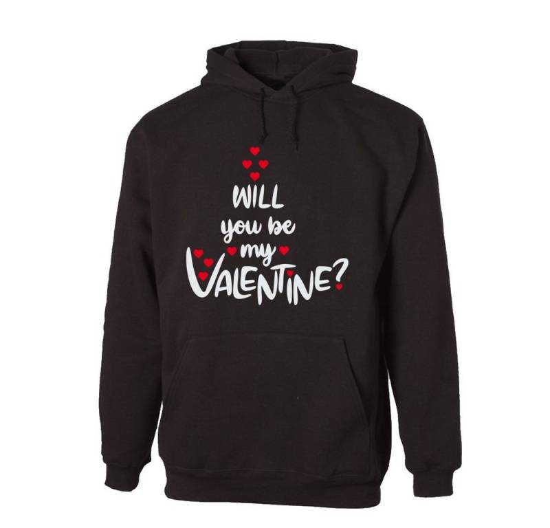 G-graphics Hoodie Will you be my Valentine? Unisex mit trendigem Frontprint mit Spruch zum Valentinstag von G-graphics