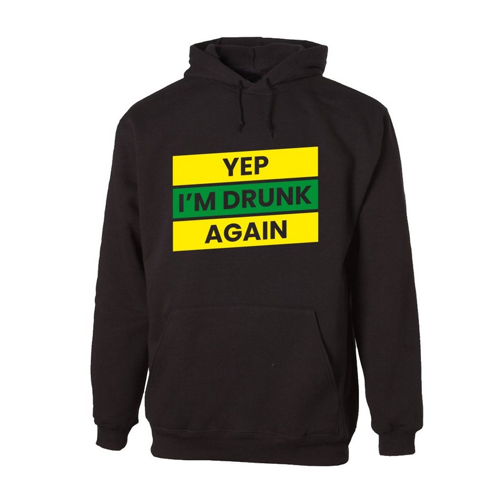 G-graphics Hoodie Yep, I´m drunk – again Unisex mit trendigem Frontprint mit Spruch für Partyabend von G-graphics