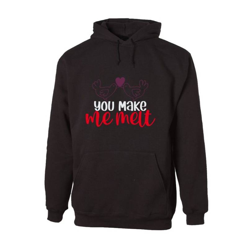 G-graphics Hoodie You make me melt Unisex mit trendigem Frontprint mit Spruch zum Valentinstag von G-graphics