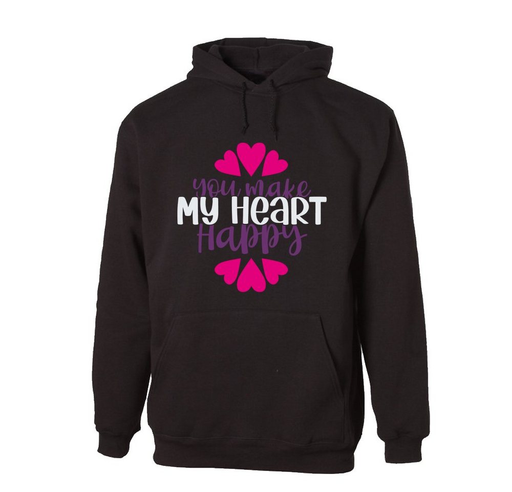 G-graphics Hoodie You make my heart happy Unisex mit trendigem Frontprint mit Spruch zum Valentinstag von G-graphics
