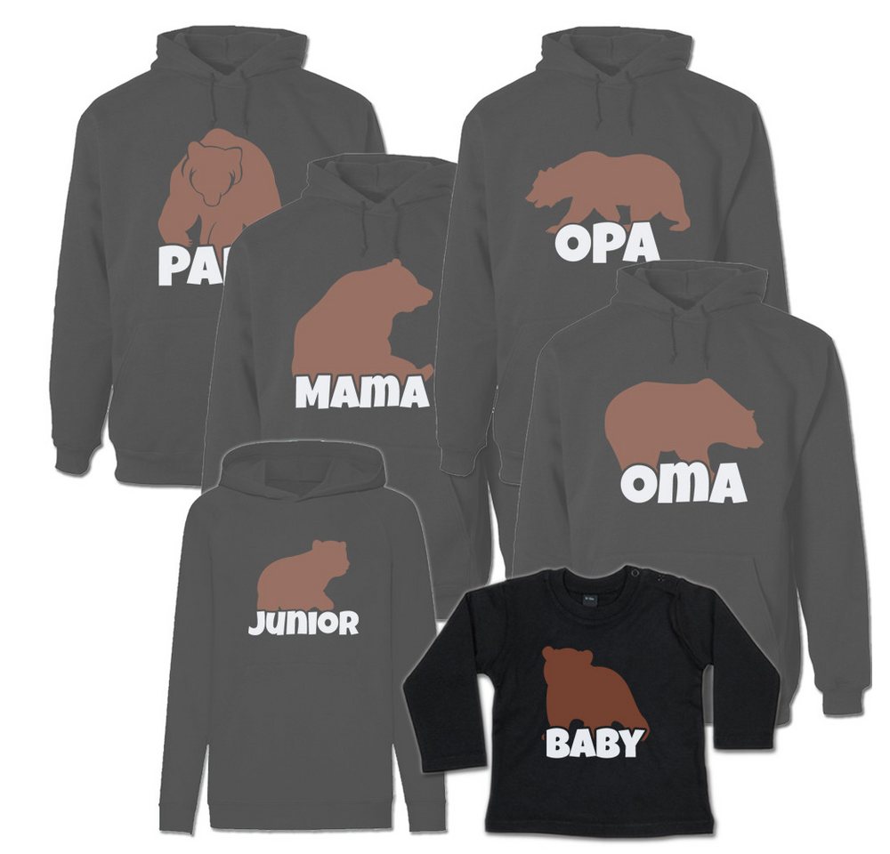 G-graphics Kapuzenpullover Bären-Familie (Familienset, Einzelteile zum selbst zusammenstellen) Kinder & Erwachsenen-Hoodie & Baby Sweater von G-graphics