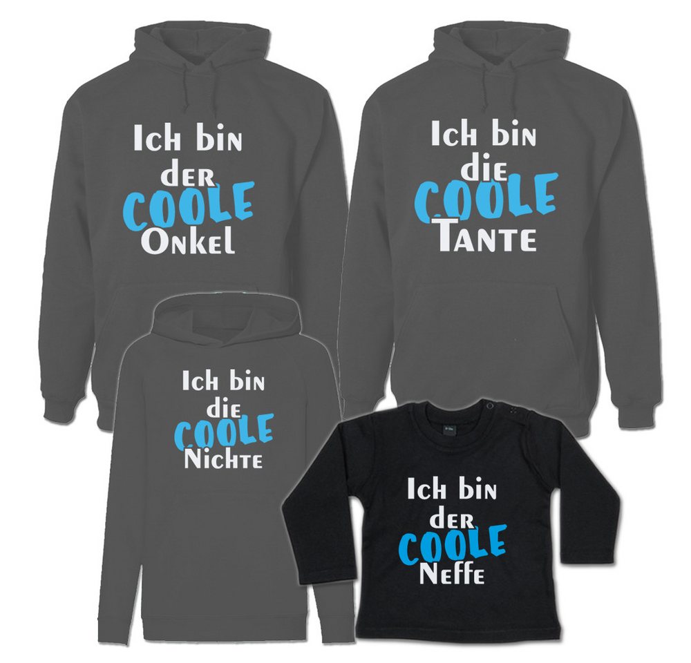 G-graphics Kapuzenpullover Coole Tante, Cooler Onkel, Coole Nichte & Cooler Neffe (Familienset, Einzelteile zum selbst zusammenstellen) Kinder & Erwachsenen-Hoodie & Baby Sweater von G-graphics