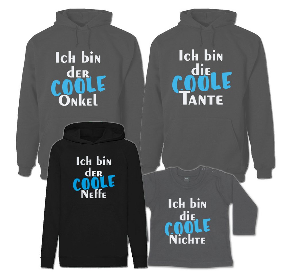 G-graphics Kapuzenpullover Coole Tante, Cooler Onkel, Coole Nichte & Cooler Neffe (Familienset, Einzelteile zum selbst zusammenstellen) Kinder & Erwachsenen-Hoodie & Baby Sweater von G-graphics