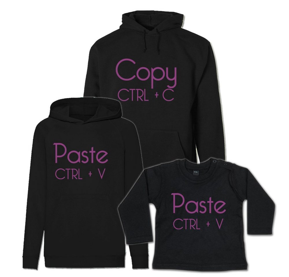 G-graphics Kapuzenpullover Copy & Paste (Familienset, Einzelteile zum selbst zusammenstellen) Kinder & Erwachsenen-Hoodie & Baby Sweater von G-graphics