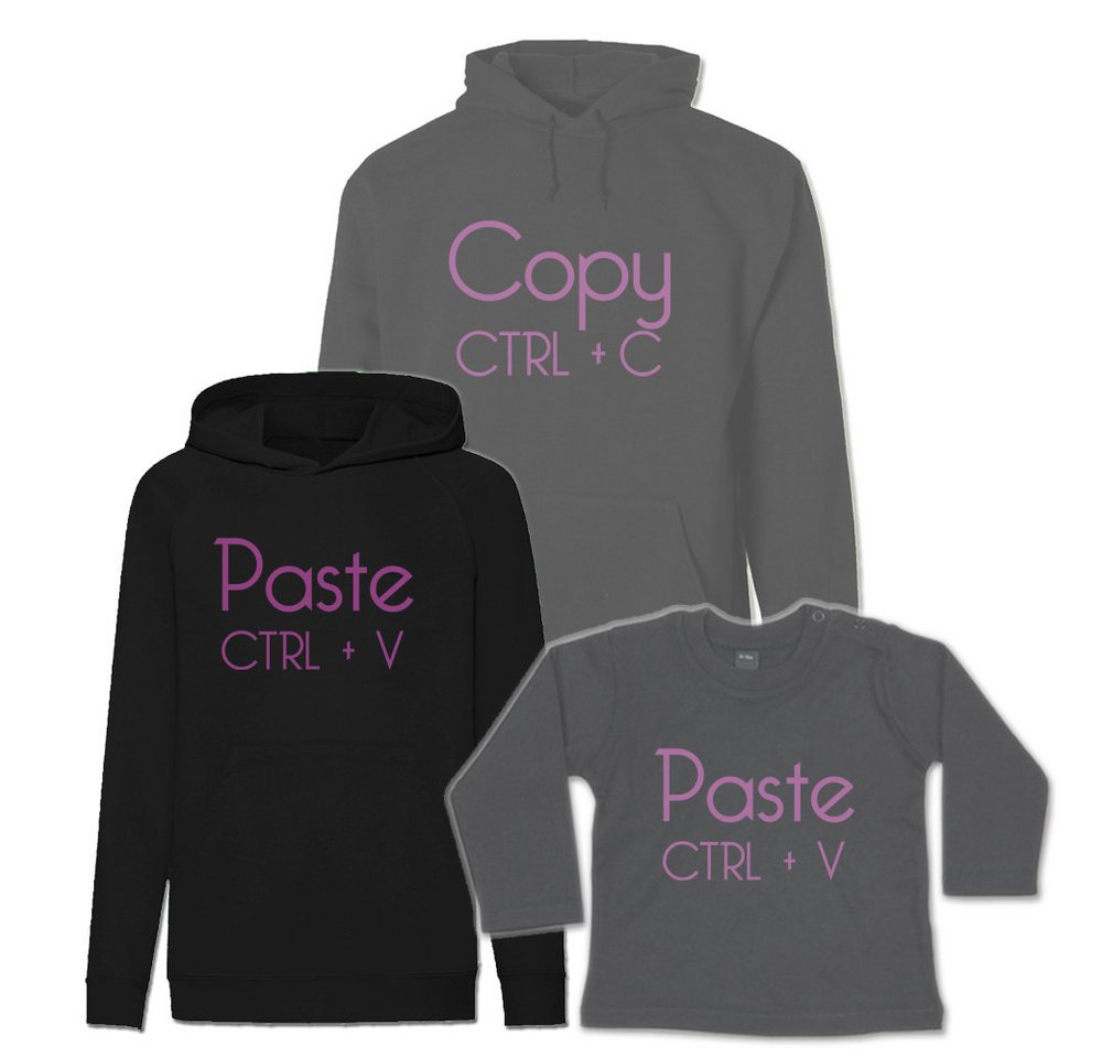 G-graphics Kapuzenpullover Copy & Paste (Familienset, Einzelteile zum selbst zusammenstellen) Kinder & Erwachsenen-Hoodie & Baby Sweater von G-graphics