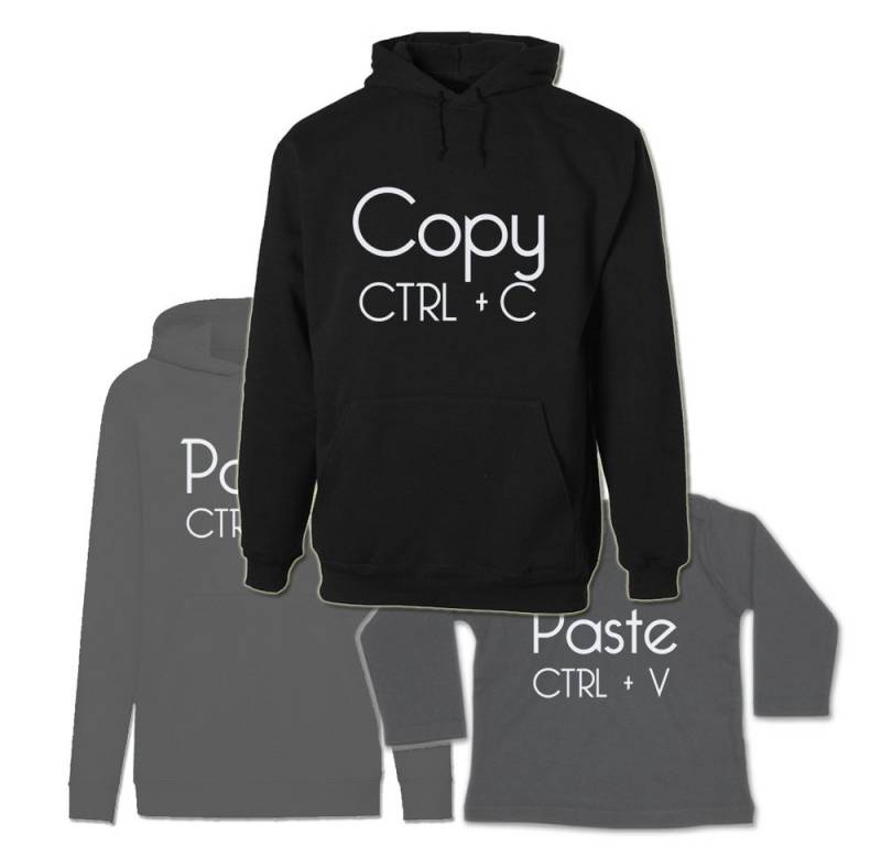 G-graphics Kapuzenpullover Copy & Paste (Familienset, Einzelteile zum selbst zusammenstellen) Kinder & Erwachsenen-Hoodie & Baby Sweater von G-graphics