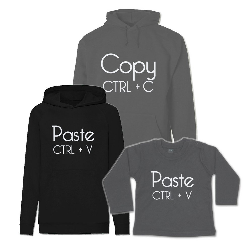 G-graphics Kapuzenpullover Copy & Paste (Familienset, Einzelteile zum selbst zusammenstellen) Kinder & Erwachsenen-Hoodie & Baby Sweater von G-graphics