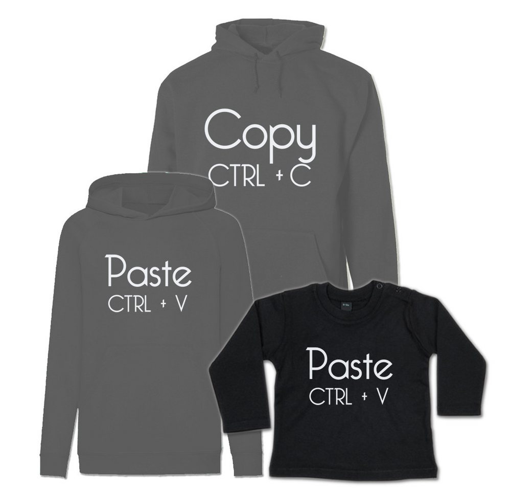 G-graphics Kapuzenpullover Copy & Paste (Familienset, Einzelteile zum selbst zusammenstellen) Kinder & Erwachsenen-Hoodie & Baby Sweater von G-graphics