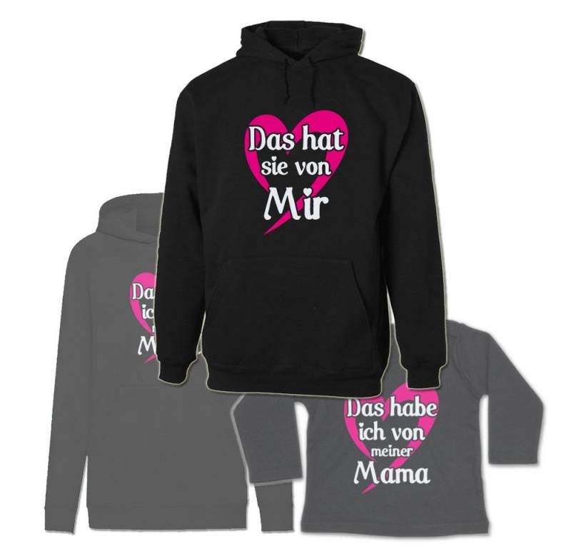 G-graphics Kapuzenpullover Das hat sie von mir & Das habe ich von meiner Mama (Familienset, Einzelteile zum selbst zusammenstellen) Kinder & Erwachsenen-Hoodie & Baby Sweater von G-graphics