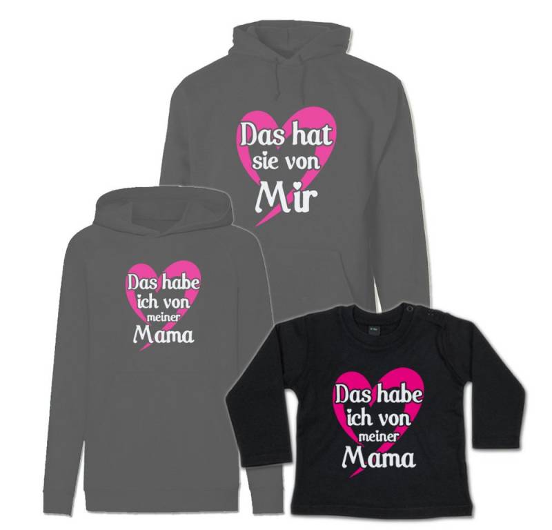G-graphics Kapuzenpullover Das hat sie von mir & Das habe ich von meiner Mama (Familienset, Einzelteile zum selbst zusammenstellen) Kinder & Erwachsenen-Hoodie & Baby Sweater von G-graphics