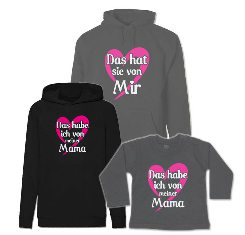G-graphics Kapuzenpullover Das hat sie von mir & Das habe ich von meiner Mama (Familienset, Einzelteile zum selbst zusammenstellen) Kinder & Erwachsenen-Hoodie & Baby Sweater von G-graphics