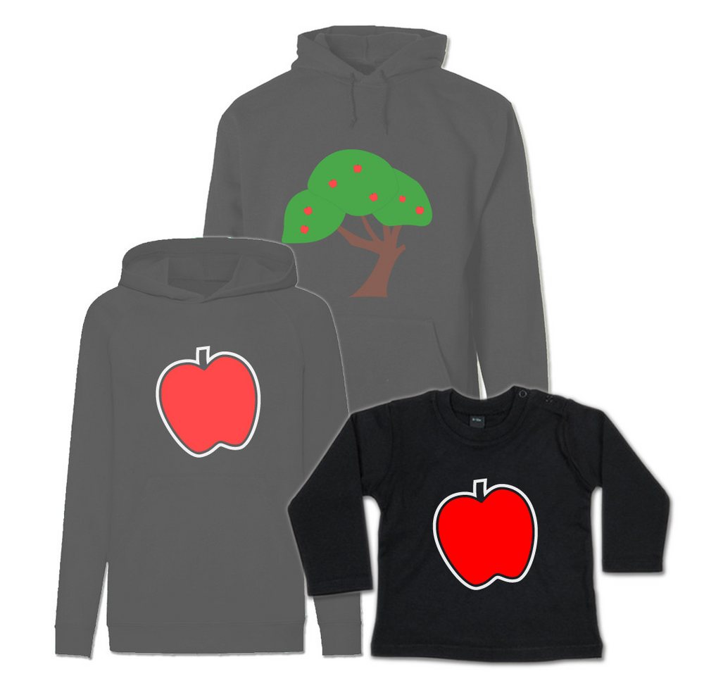 G-graphics Kapuzenpullover Der Apfel fällt nicht weit vom Stamm (Familienset, Einzelteile zum selbst zusammenstellen) Kinder & Erwachsenen-Hoodie & Baby Sweater von G-graphics