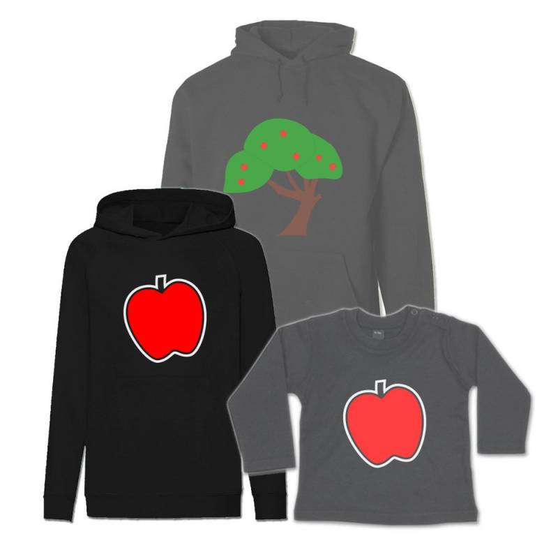 G-graphics Kapuzenpullover Der Apfel fällt nicht weit vom Stamm (Familienset, Einzelteile zum selbst zusammenstellen) Kinder & Erwachsenen-Hoodie & Baby Sweater von G-graphics