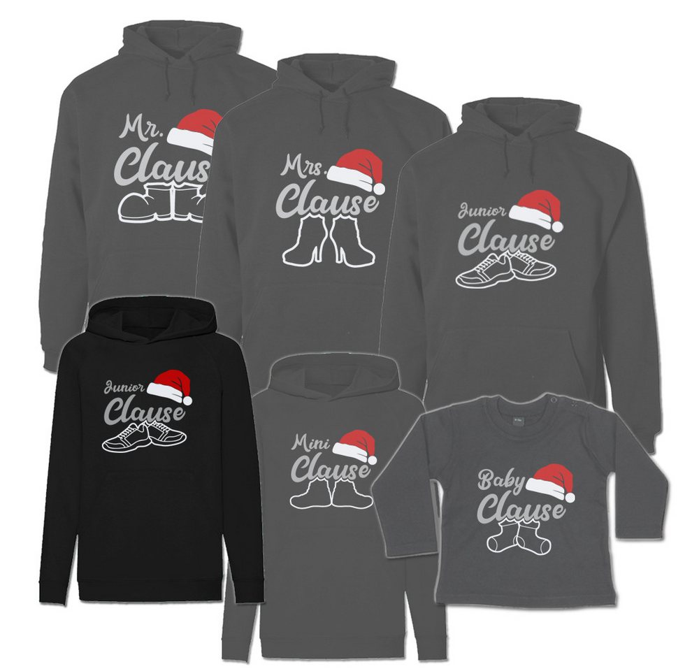 G-graphics Kapuzenpullover Familie Clause (Familienset, Einzelteile zum selbst zusammenstellen) Kinder & Erwachsenen-Hoodie & Baby Sweater von G-graphics