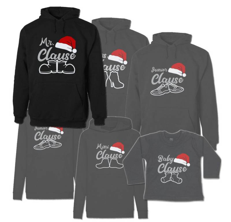 G-graphics Kapuzenpullover Familie Clause (Familienset, Einzelteile zum selbst zusammenstellen) Kinder & Erwachsenen-Hoodie & Baby Sweater von G-graphics