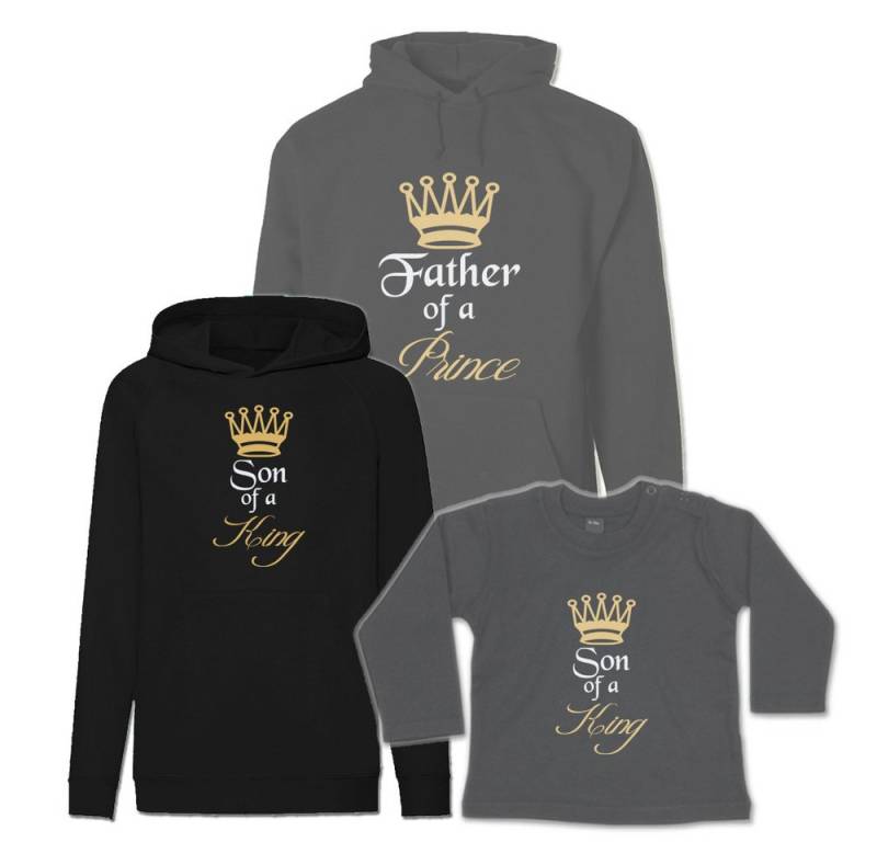 G-graphics Kapuzenpullover Father of a Prince & Son of a King (Familienset, Einzelteile zum selbst zusammenstellen) Kinder & Erwachsenen-Hoodie & Baby Sweater von G-graphics