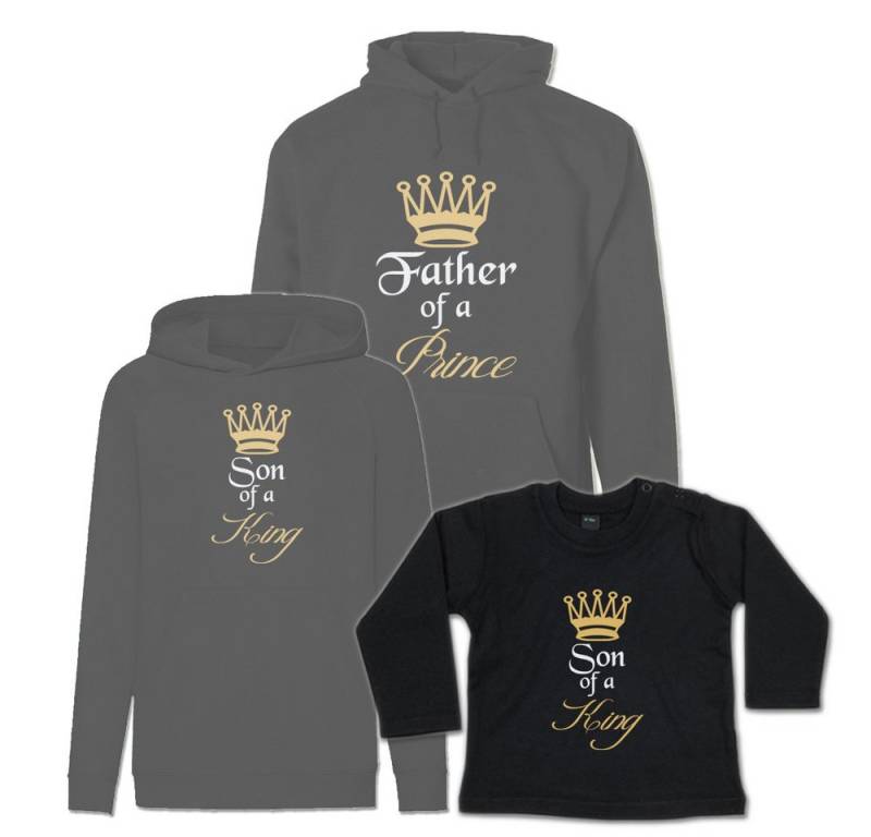 G-graphics Kapuzenpullover Father of a Prince & Son of a King (Familienset, Einzelteile zum selbst zusammenstellen) Kinder & Erwachsenen-Hoodie & Baby Sweater von G-graphics