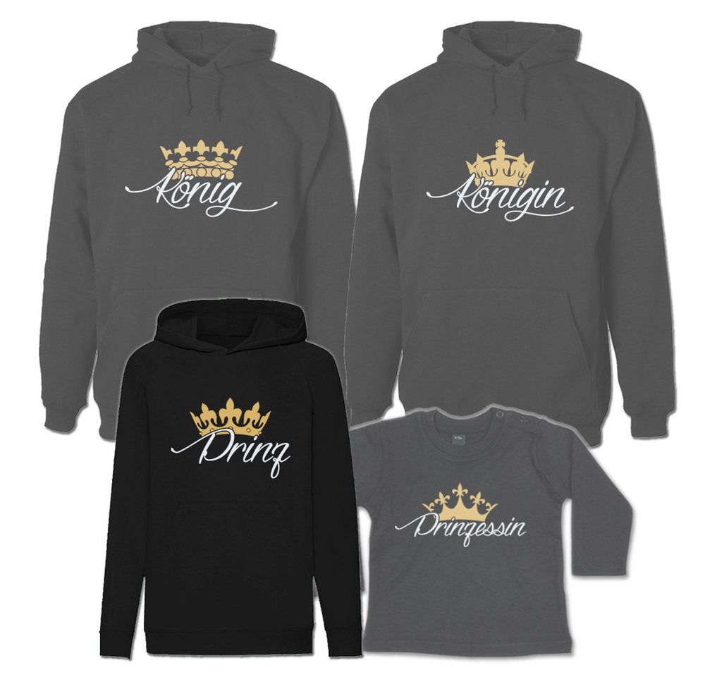 G-graphics Kapuzenpullover Königsfamilie (Familienset, Einzelteile zum selbst zusammenstellen) Kinder & Erwachsenen-Hoodie & Baby Sweater von G-graphics