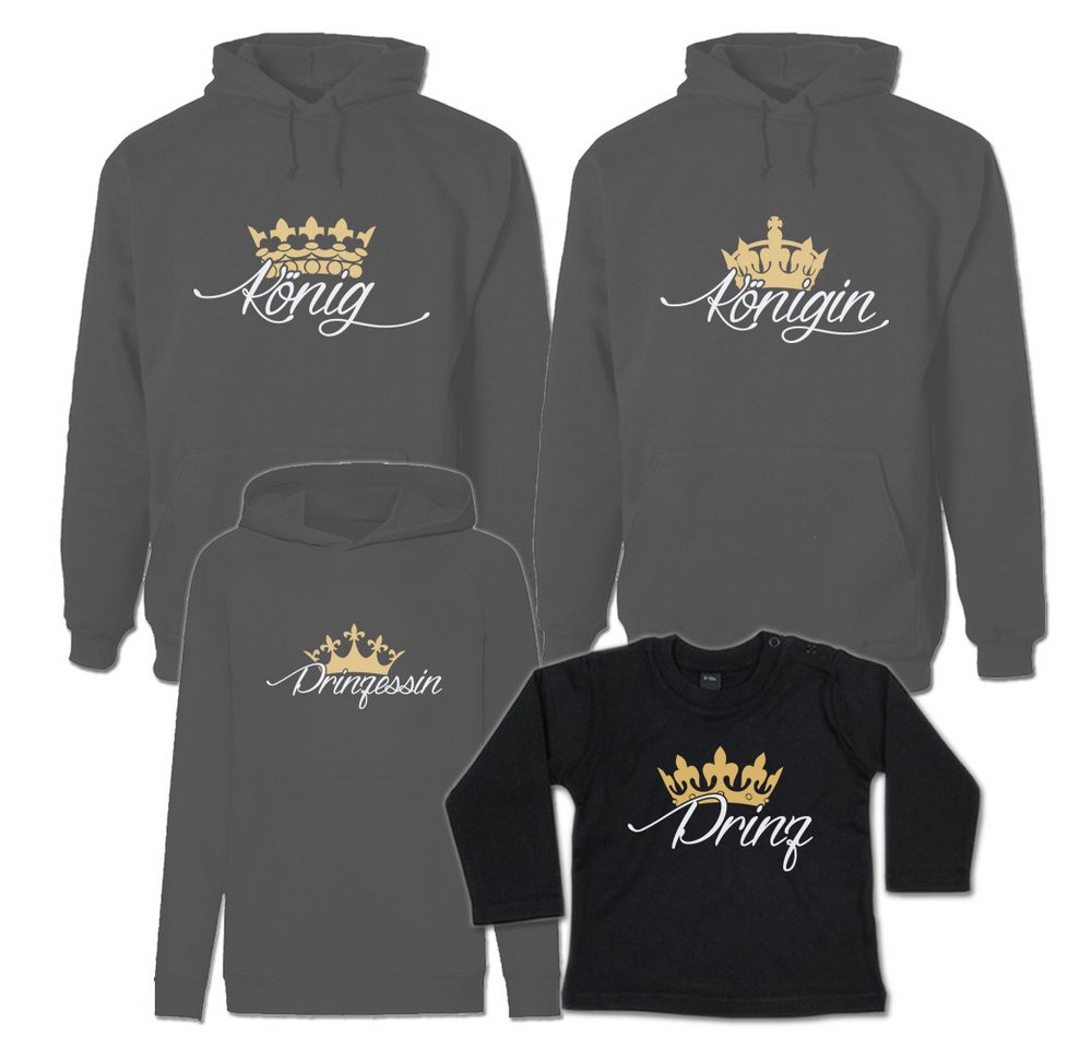 G-graphics Kapuzenpullover Königsfamilie (Familienset, Einzelteile zum selbst zusammenstellen) Kinder & Erwachsenen-Hoodie & Baby Sweater von G-graphics