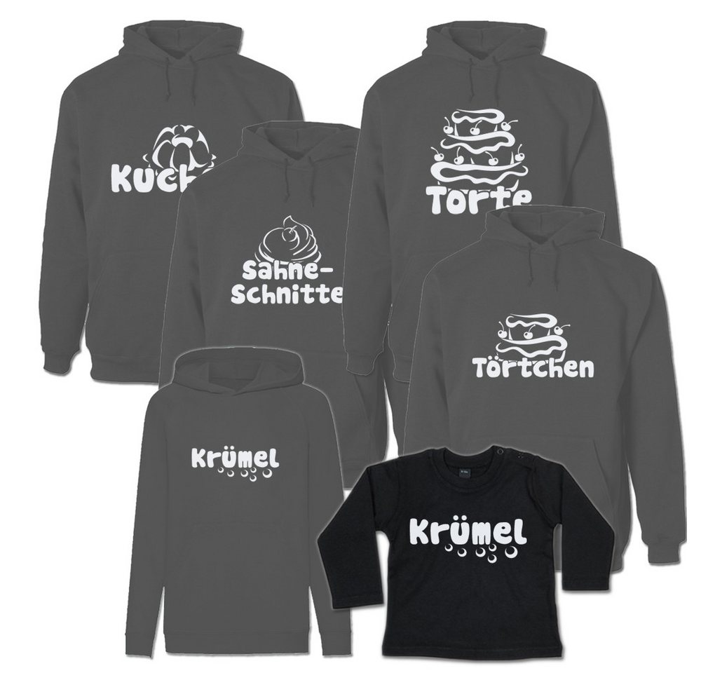 G-graphics Kapuzenpullover Kuchen, Sahneschnitte, Torte, Törtchen & Krümel (Familienset, Einzelteile zum selbst zusammenstellen) Kinder & Erwachsenen-Hoodie & Baby Sweater von G-graphics