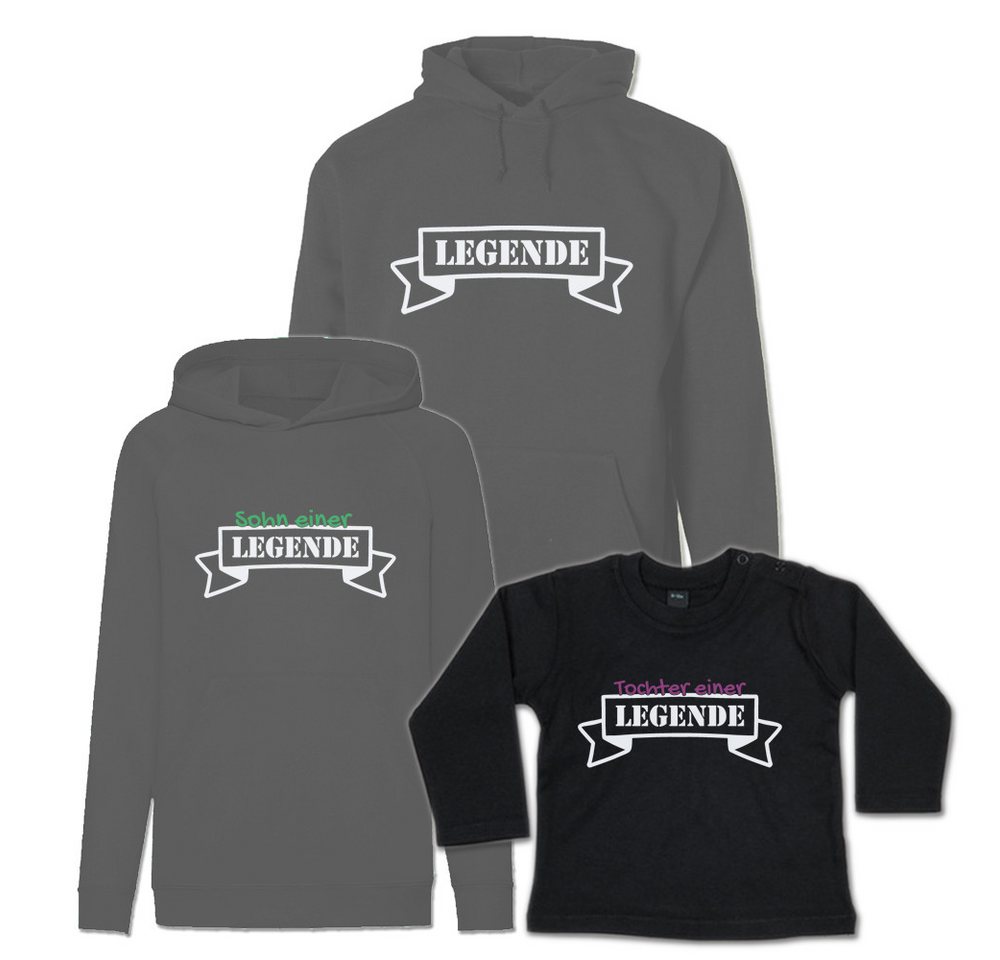 G-graphics Kapuzenpullover Legende & Tochter / Sohn einer Legende (Familienset, Einzelteile zum selbst zusammenstellen) Kinder & Erwachsenen-Hoodie & Baby Sweater von G-graphics