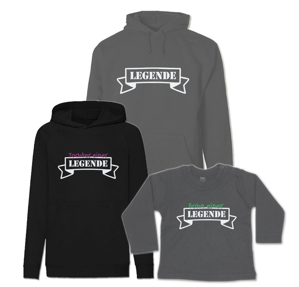 G-graphics Kapuzenpullover Legende & Tochter / Sohn einer Legende (Familienset, Einzelteile zum selbst zusammenstellen) Kinder & Erwachsenen-Hoodie & Baby Sweater von G-graphics