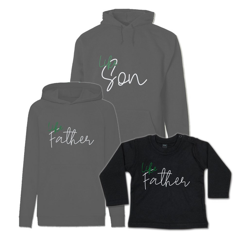 G-graphics Kapuzenpullover Like Son & Like Father (Familienset, Einzelteile zum selbst zusammenstellen) Kinder & Erwachsenen-Hoodie & Baby Sweater von G-graphics