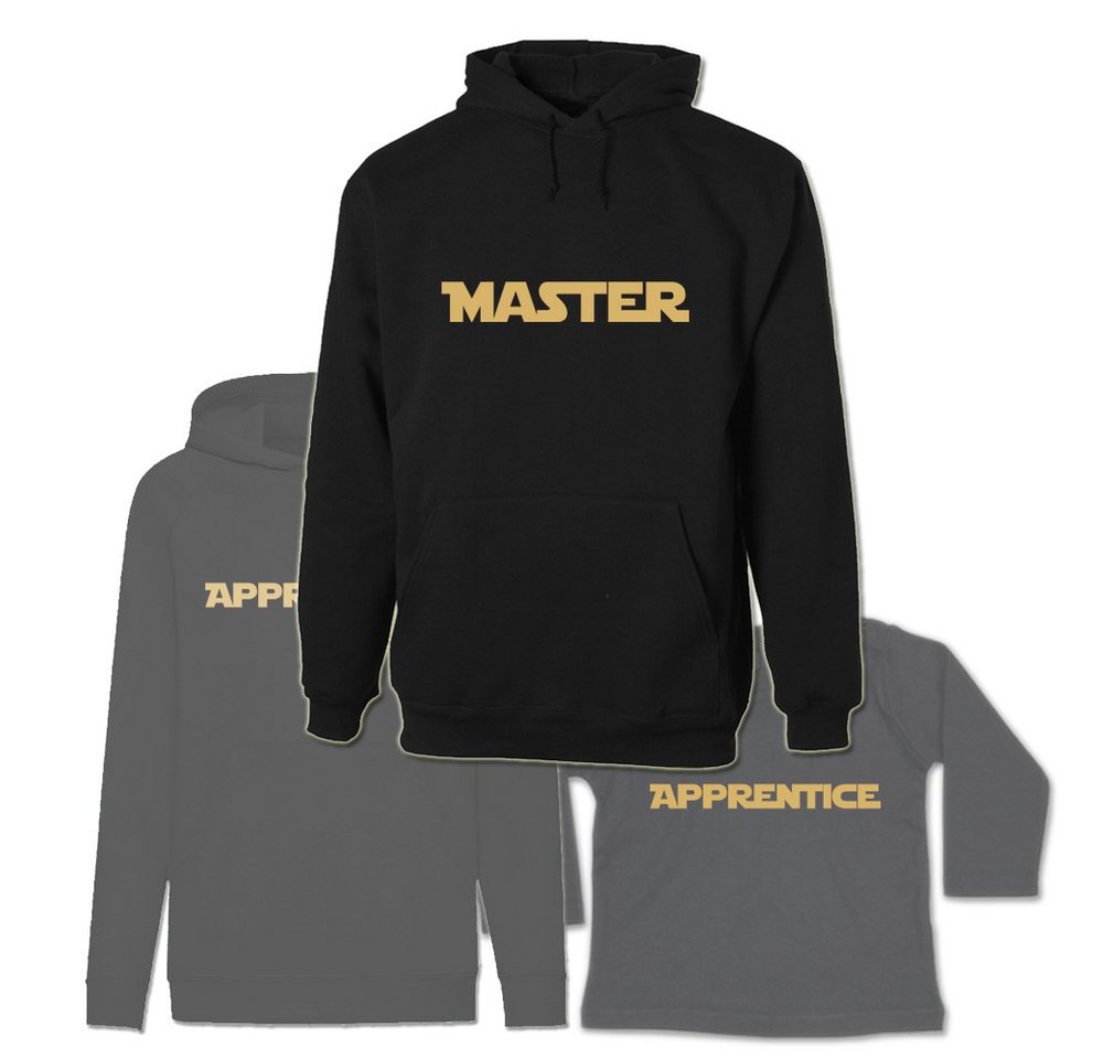 G-graphics Kapuzenpullover Master & Apprentice (Familien-Set, Einzelteile zum selbst zusammenstellen) Kinder & Erwachsenen-Hoodie & Baby Sweater von G-graphics