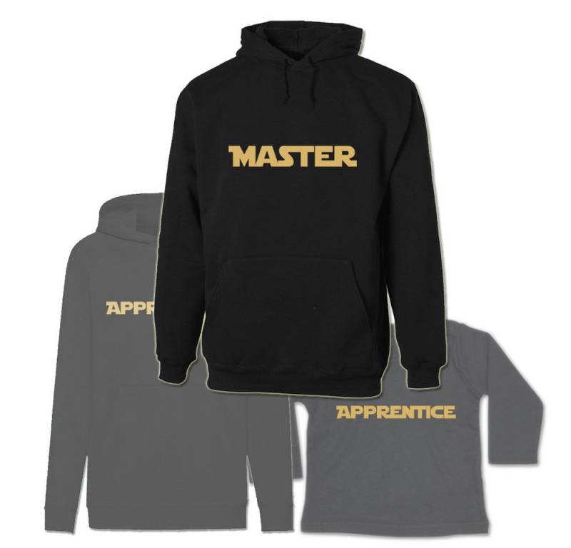 G-graphics Kapuzenpullover Master & Apprentice (Familien-Set, Einzelteile zum selbst zusammenstellen) Kinder & Erwachsenen-Hoodie & Baby Sweater mit Frontprint von G-graphics