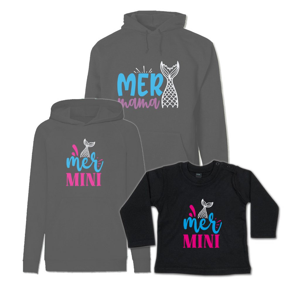 G-graphics Kapuzenpullover Mer Mama & Mer Mini (Familienset, Einzelteile zum selbst zusammenstellen) Kinder & Erwachsenen-Hoodie & Baby Sweater von G-graphics