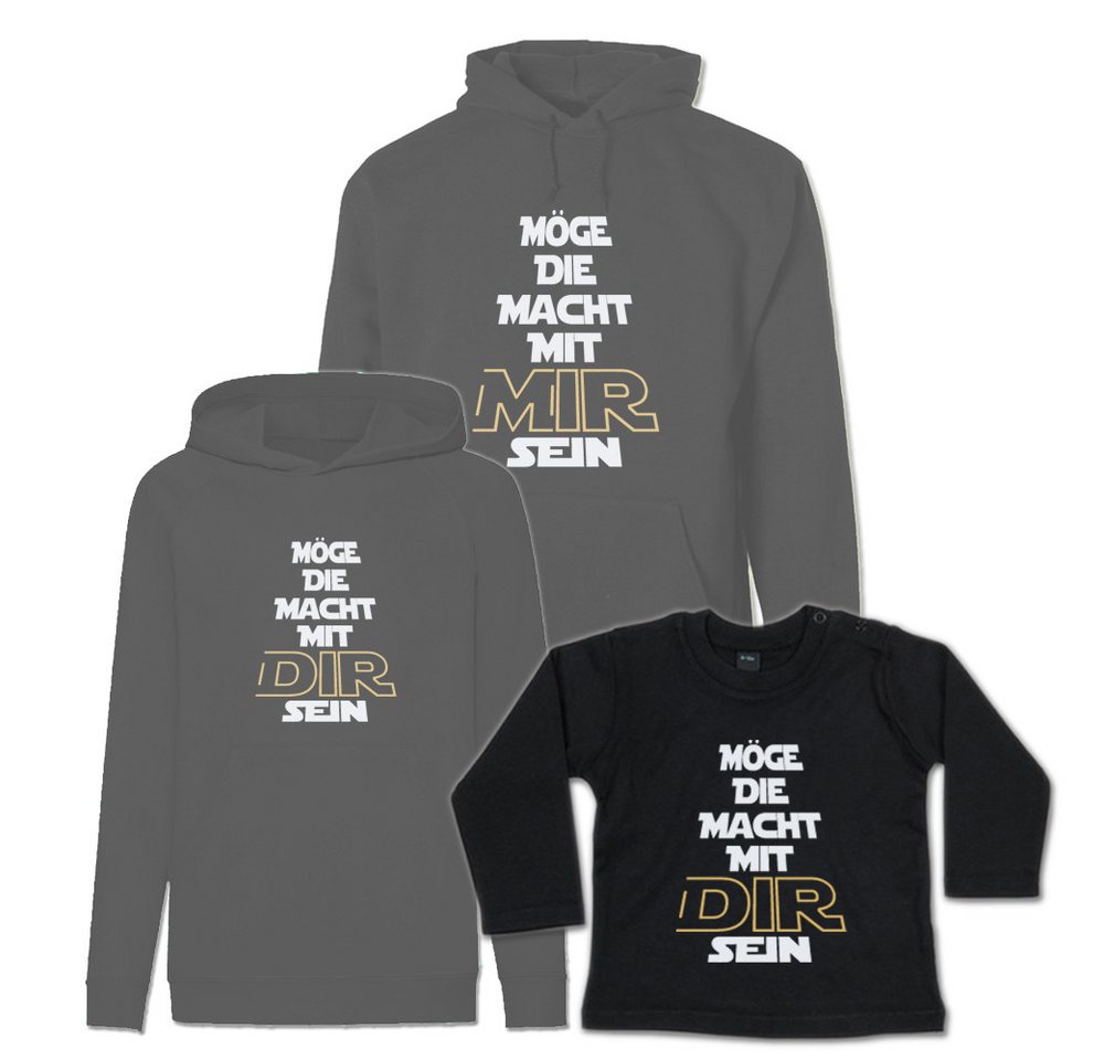 G-graphics Kapuzenpullover Möge die Macht mit Mir & Dir sein (Familienset, Einzelteile zum selbst zusammenstellen) Kinder & Erwachsenen-Hoodie & Baby Sweater von G-graphics