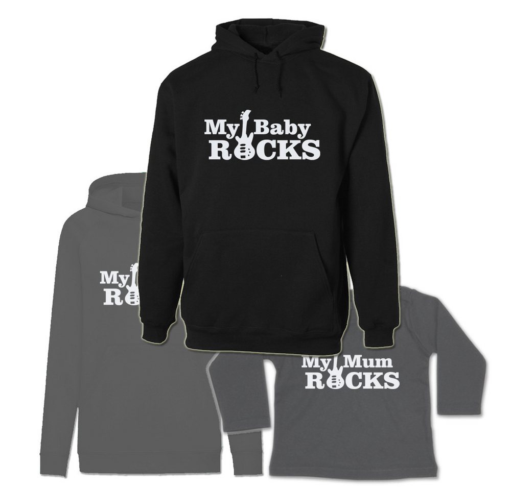 G-graphics Kapuzenpullover My Baby rocks & My Mum rocks (Familienset, Einzelteile zum selbst zusammenstellen) Kinder & Erwachsenen-Hoodie & Baby Sweater von G-graphics