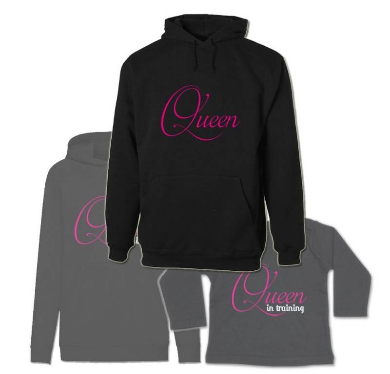 G-graphics Kapuzenpullover Queen & Queen in training (Familienset, Einzelteile zum selbst zusammenstellen) Kinder & Erwachsenen-Hoodie & Baby Sweater von G-graphics