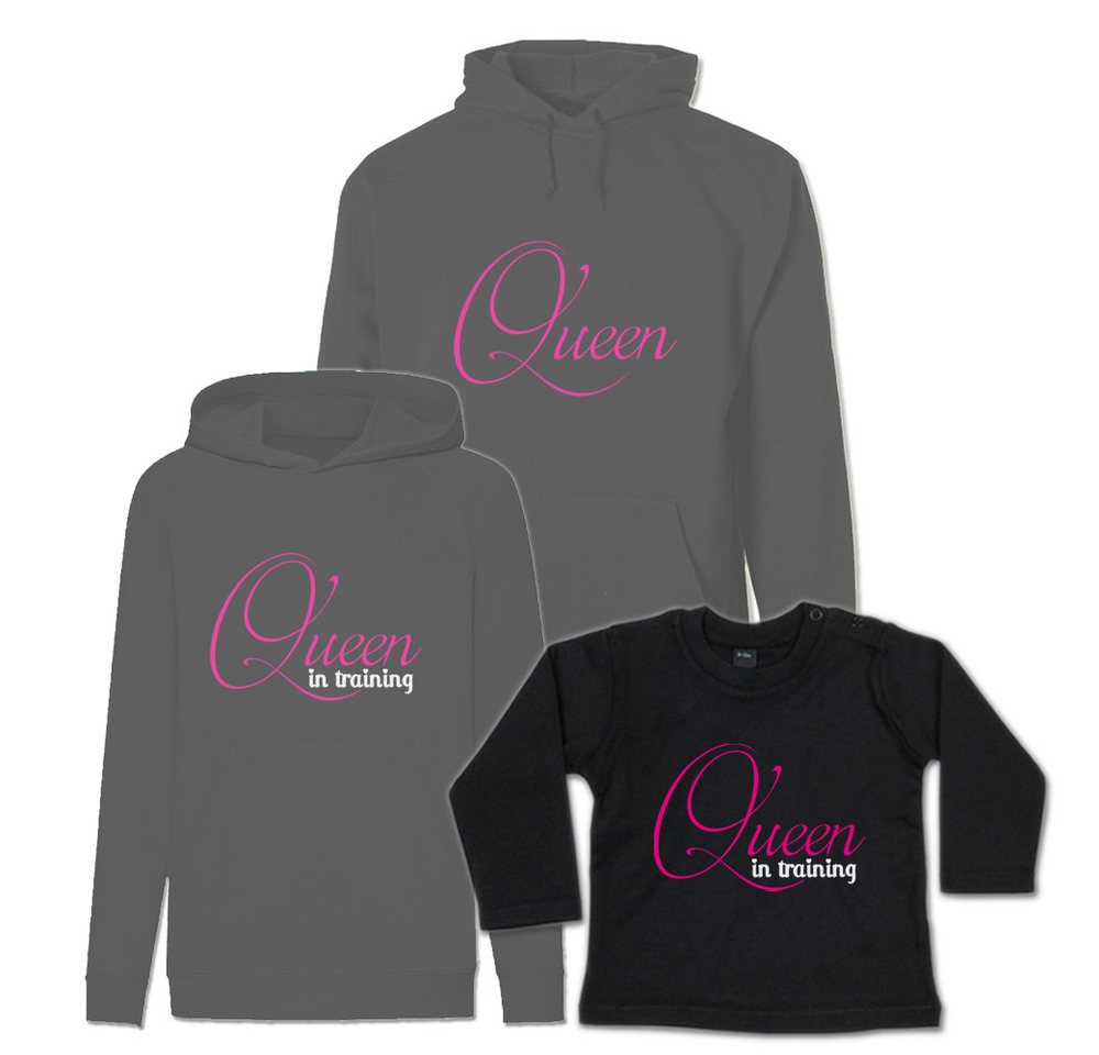 G-graphics Kapuzenpullover Queen & Queen in training (Familienset, Einzelteile zum selbst zusammenstellen) Kinder & Erwachsenen-Hoodie & Baby Sweater von G-graphics