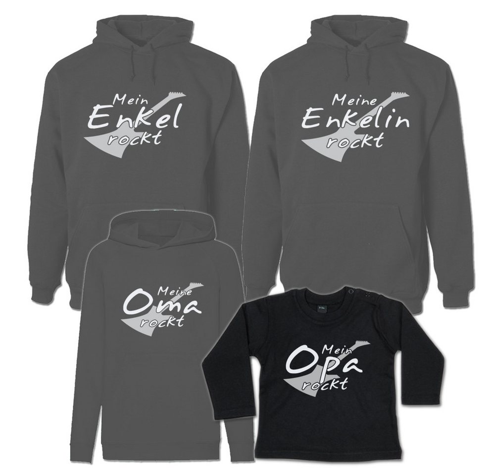 G-graphics Kapuzenpullover Rocking Oma, Opa, Enkel & Enkelin (Familienset, Einzelteile zum selbst zusammenstellen) Kinder & Erwachsenen-Hoodie & Baby Sweater von G-graphics