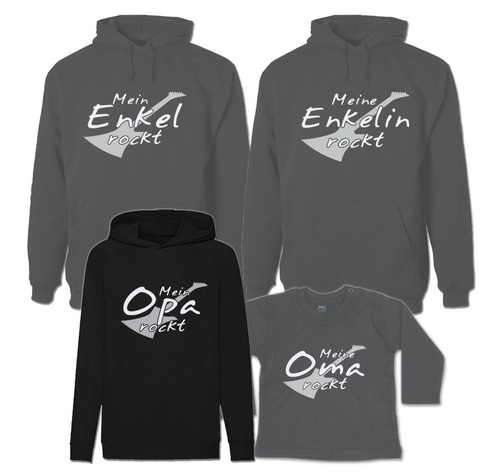 G-graphics Kapuzenpullover Rocking Oma, Opa, Enkel & Enkelin (Familienset, Einzelteile zum selbst zusammenstellen) Kinder & Erwachsenen-Hoodie & Baby Sweater von G-graphics