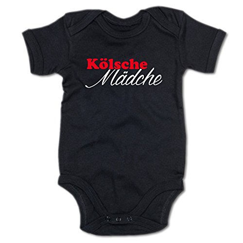 G-graphics Kölsche Mädche Baby Body Suit Strampler 250.0108 (0-3 Monate, schwarz) von G-graphics