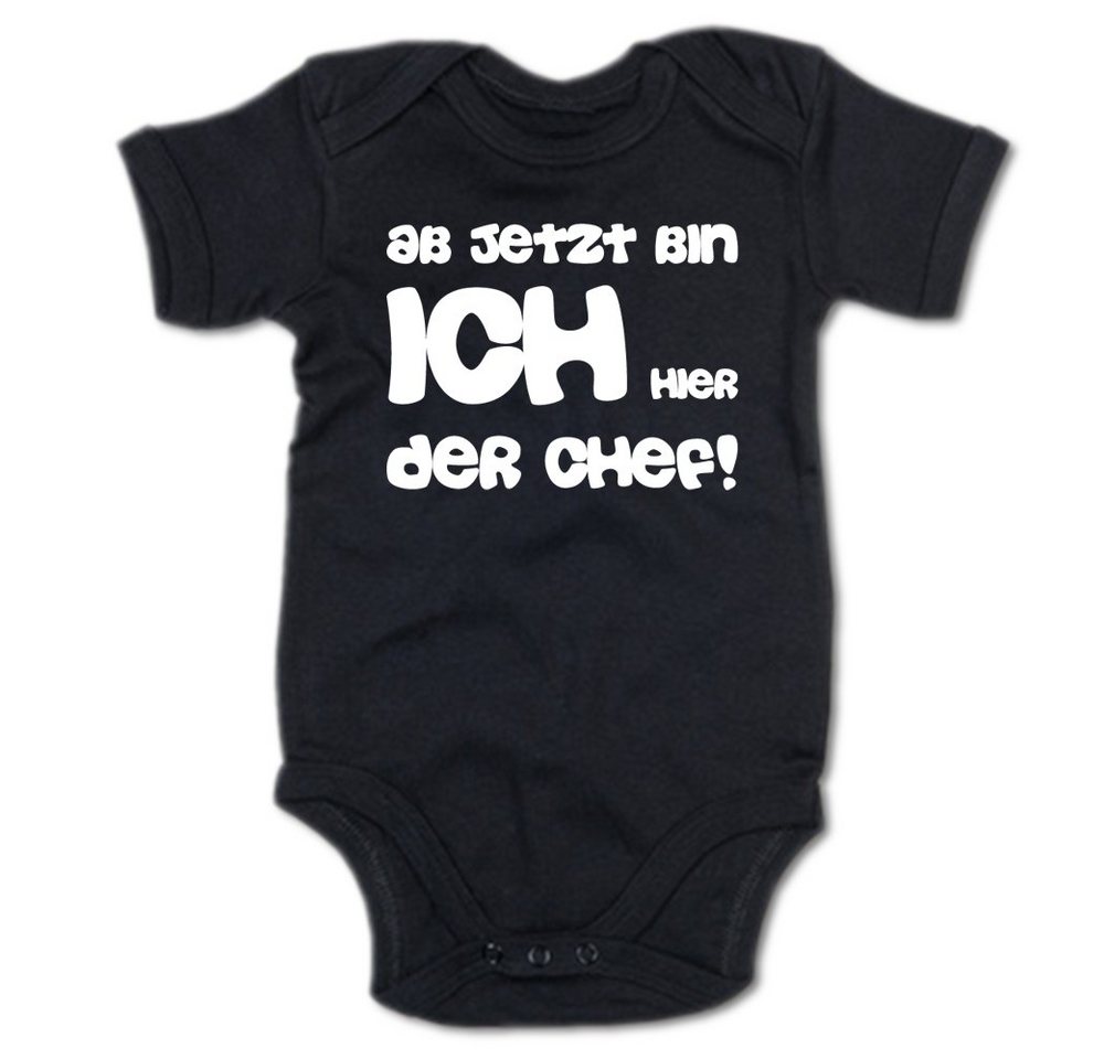 G-graphics Kurzarmbody Ab jetzt bin ich hier der Chef! Baby Body mit Spruch / Motiv / Aufdruck • zur Geburt / Babyparty von G-graphics