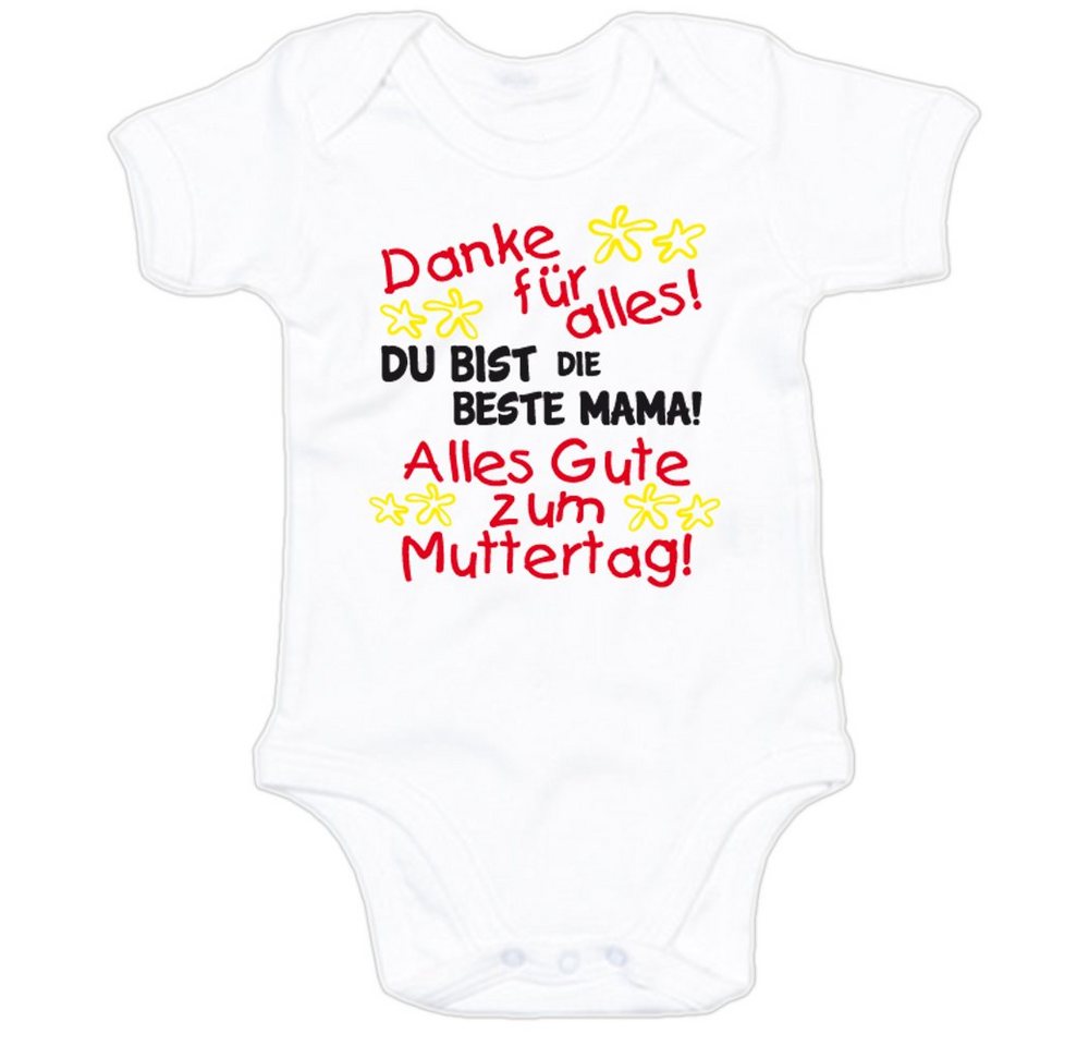 G-graphics Kurzarmbody Baby Body - Danke für alles! Du bist die beste Mama! Alles Gute zum Muttertag! mit Spruch / Sprüche • Babykleidung • Geschenk zum Muttertag • Strampler von G-graphics