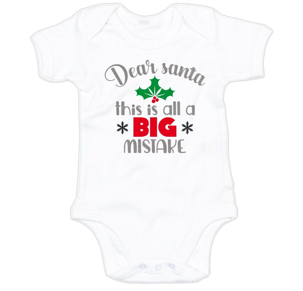 G-graphics Kurzarmbody Baby Body - Dear Santa this is all a big mistake mit Spruch / Sprüche • Babykleidung • Geschenk zu Weihnachten • Strampler von G-graphics