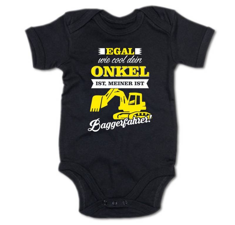 G-graphics Kurzarmbody Egal wie cool dein Onkel ist, meiner ist Baggerfahrer! Baby Body mit Spruch / Motiv / Aufdruck • für/von Tante & Onkel von G-graphics