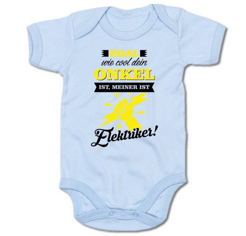 G-graphics Kurzarmbody Egal wie cool dein Onkel ist, meiner ist Elektriker! Baby Body mit Spruch / Motiv / Aufdruck • für/von Tante & Onkel von G-graphics
