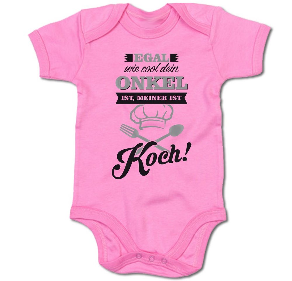 G-graphics Kurzarmbody Egal wie cool dein Onkel ist, meiner ist Koch! Baby Body mit Spruch / Motiv / Aufdruck • für/von Tante & Onkel von G-graphics
