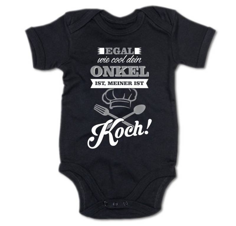 G-graphics Kurzarmbody Egal wie cool dein Onkel ist, meiner ist Koch! Baby Body mit Spruch / Motiv / Aufdruck • für/von Tante & Onkel von G-graphics