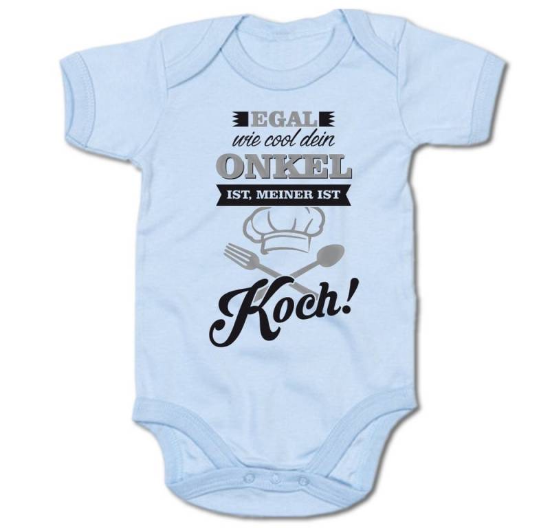 G-graphics Kurzarmbody Egal wie cool dein Onkel ist, meiner ist Koch! Baby Body mit Spruch / Motiv / Aufdruck • für/von Tante & Onkel von G-graphics