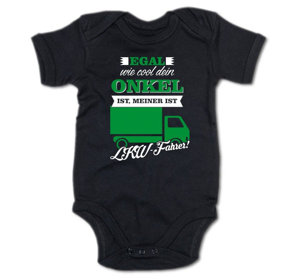 G-graphics Kurzarmbody Egal wie cool dein Onkel ist, meiner ist LKW-Fahrer! Baby Body mit Spruch / Motiv / Aufdruck • für/von Tante & Onkel von G-graphics