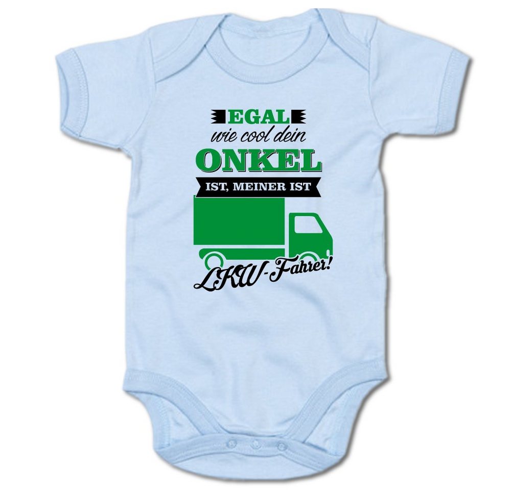 G-graphics Kurzarmbody Egal wie cool dein Onkel ist, meiner ist LKW-Fahrer! Baby Body mit Spruch / Motiv / Aufdruck • für/von Tante & Onkel von G-graphics