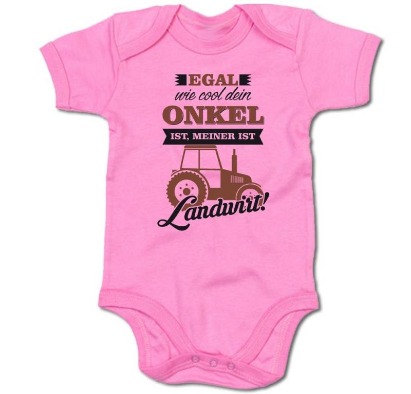 G-graphics Kurzarmbody Egal wie cool dein Onkel ist, meiner ist Landwirt! Baby Body mit Spruch / Motiv / Aufdruck • für/von Tante & Onkel von G-graphics