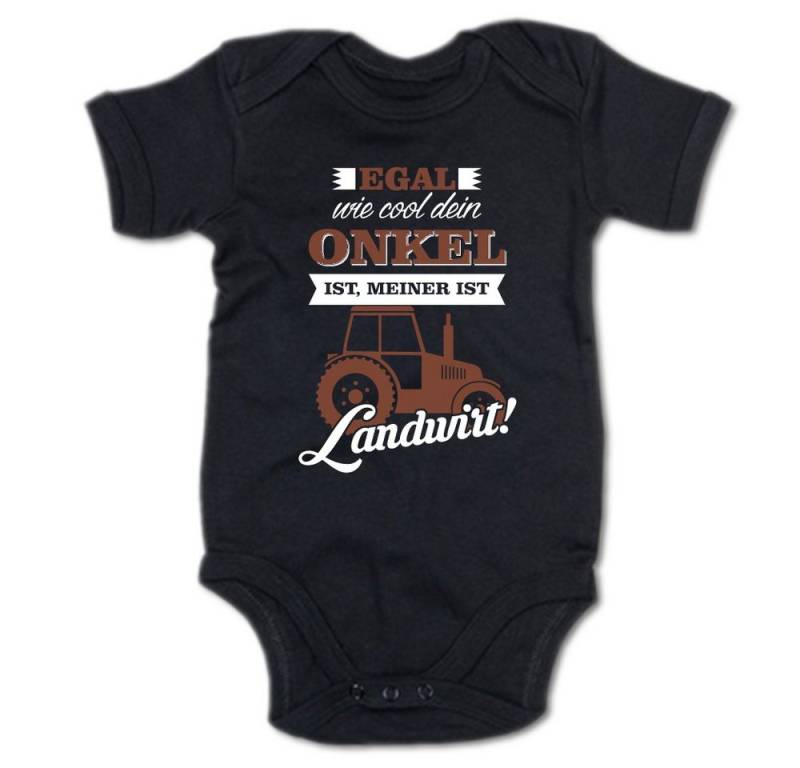G-graphics Kurzarmbody Egal wie cool dein Onkel ist, meiner ist Landwirt! Baby Body mit Spruch / Motiv / Aufdruck • für/von Tante & Onkel von G-graphics