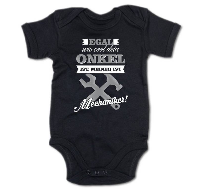 G-graphics Kurzarmbody Egal wie cool dein Onkel ist, meiner ist Mechaniker! Baby Body mit Spruch / Motiv / Aufdruck • für/von Tante & Onkel von G-graphics